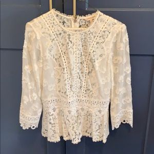 Rebecca Taylor lace top - like new